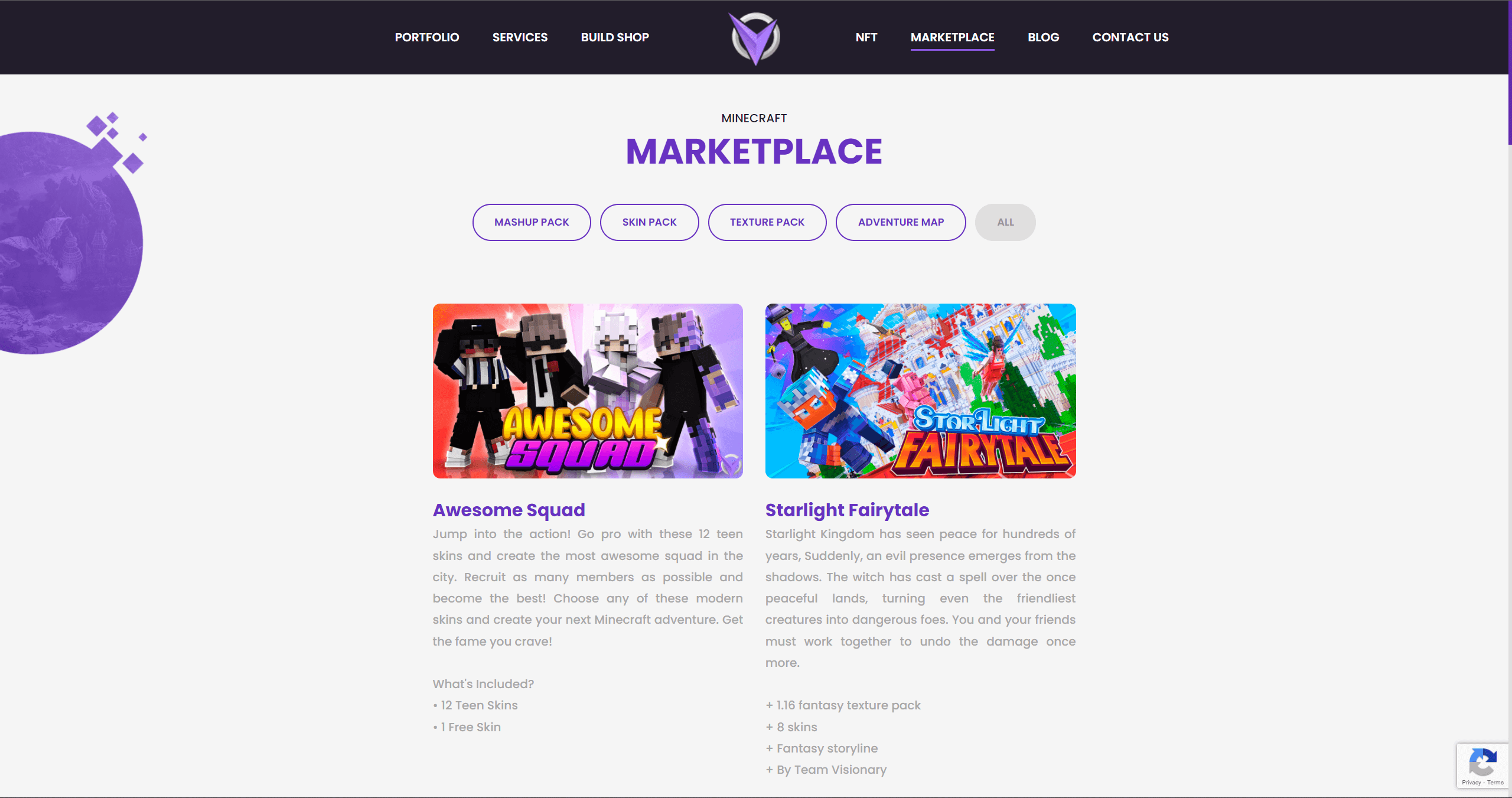Marketplace Page